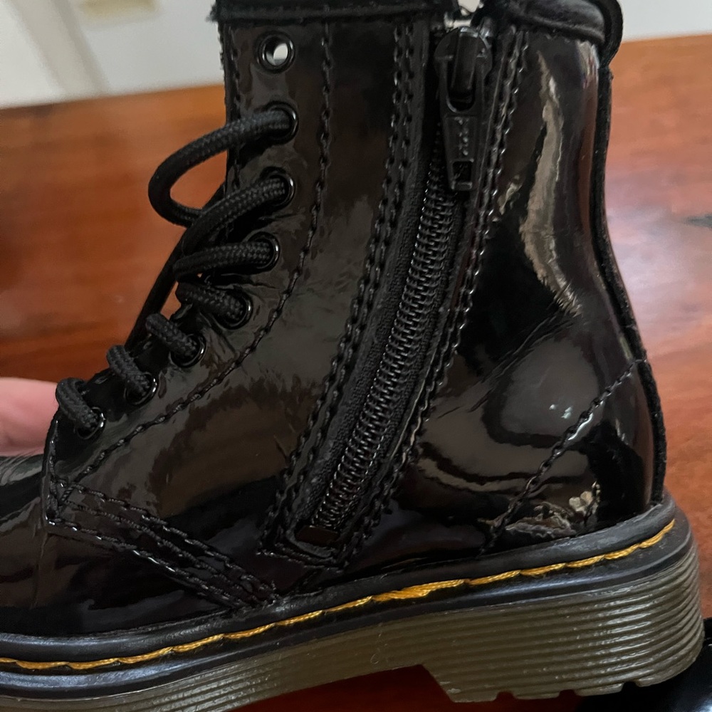 Black patent leather toddler doc martens- size 7